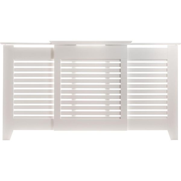 Tema Contemporary Adjust Radiator Cabinet White Large