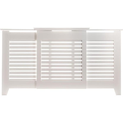 Tema Contemporary Adjust Radiator Cabinet White Large