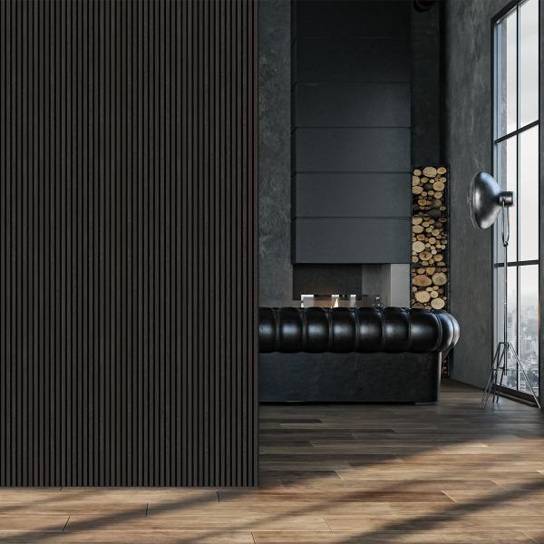 Fibrotech Acoustic Wall Panel 2.44Mx605X22mm Black Oak