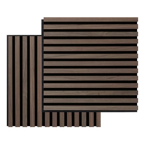 Fibrotech Square Wall Panel 520X520X22mm 2 Piece Walnut