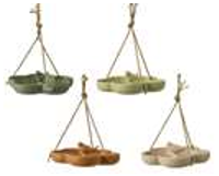 Decoris Garden Bamboo Fibre Hanging Bird Feeder 4 Assorted Designs