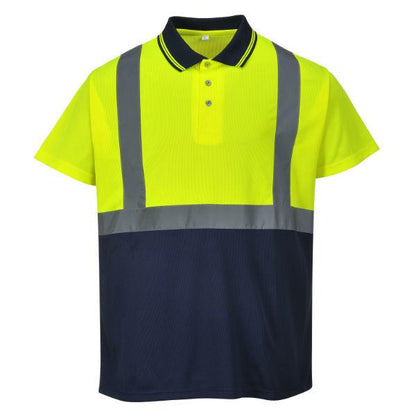 Portwest Hi-Vis 2-Tone Polo Shirt Yellow/Navy