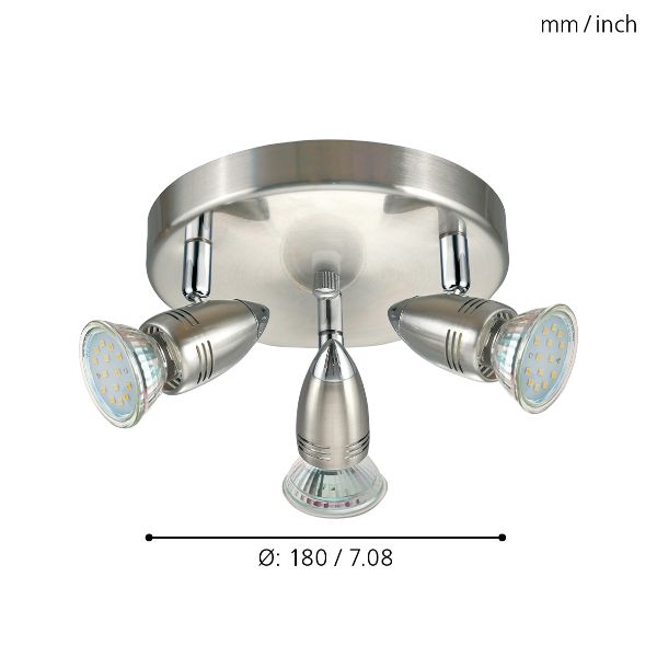 MAGNUM 3 LED Spot Light Nickel/Chrome Round