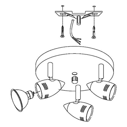MAGNUM 3 LED Spot Light Nickel/Chrome Round