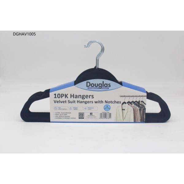 Douglas 10Pk Velvet Hangers