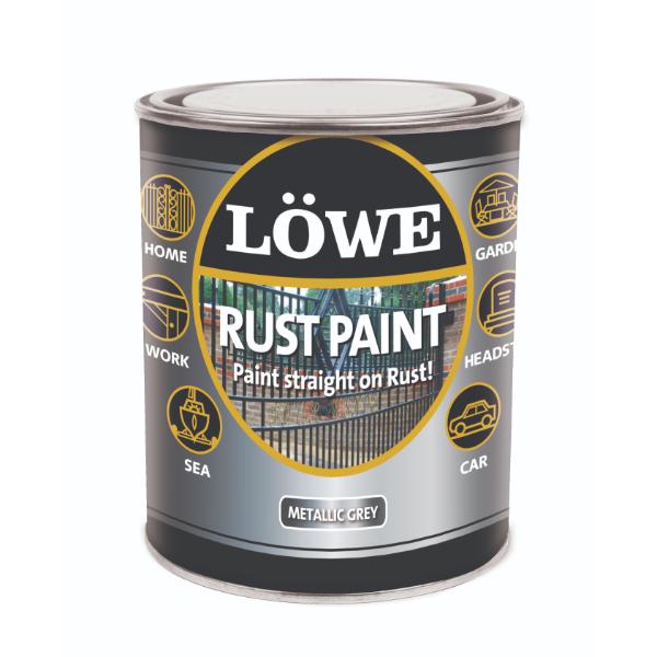 Lowe Rust Paint Metallic Grey 250ml