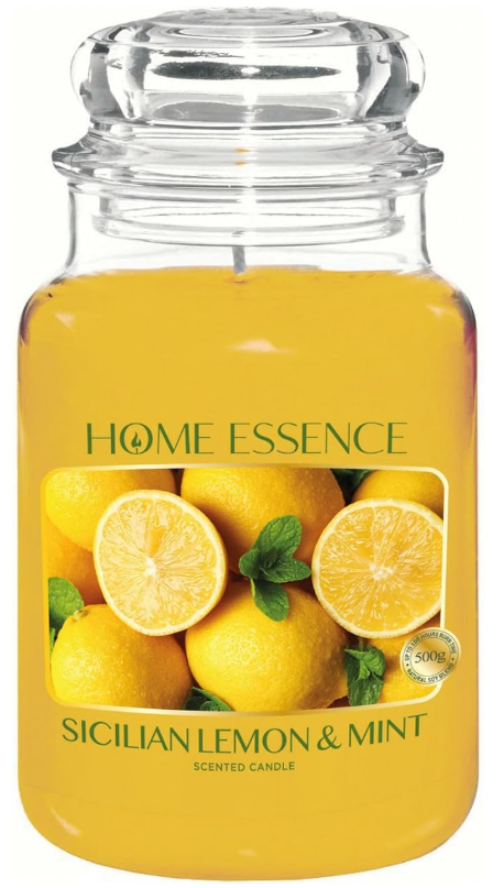 Home Essence Lemon &amp; Mint Candle 500G