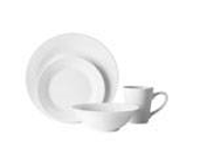 Elegance White Porcelain 16pc Dinner Set