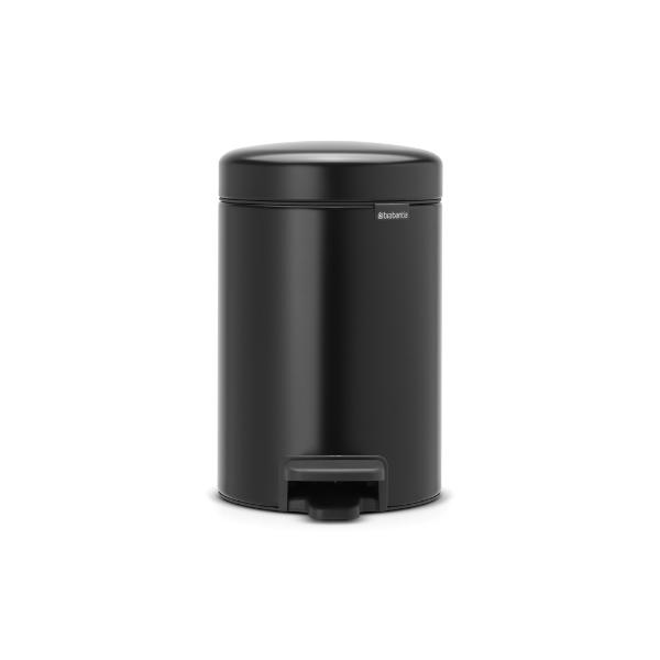 Brabantia NewIcon Pedal Bin Plastic Bucket 3L Black
