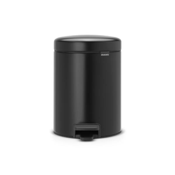 Brabantia NewIcon Pedal Bin Plastic Bucket 5L Black