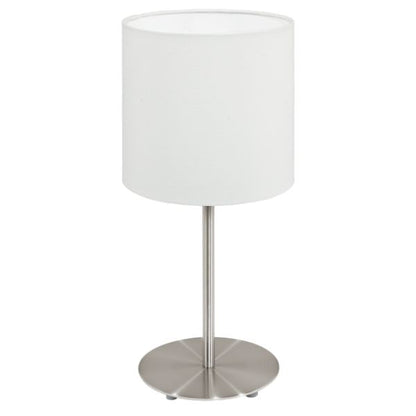 PASTERI Table Light Satin Nickel/ White