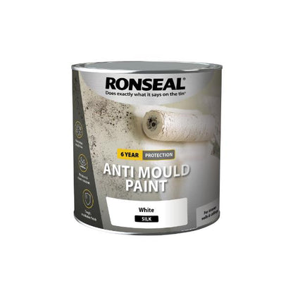 Ronseal 6 Year Anti Mould Paint White Silk 2.5L