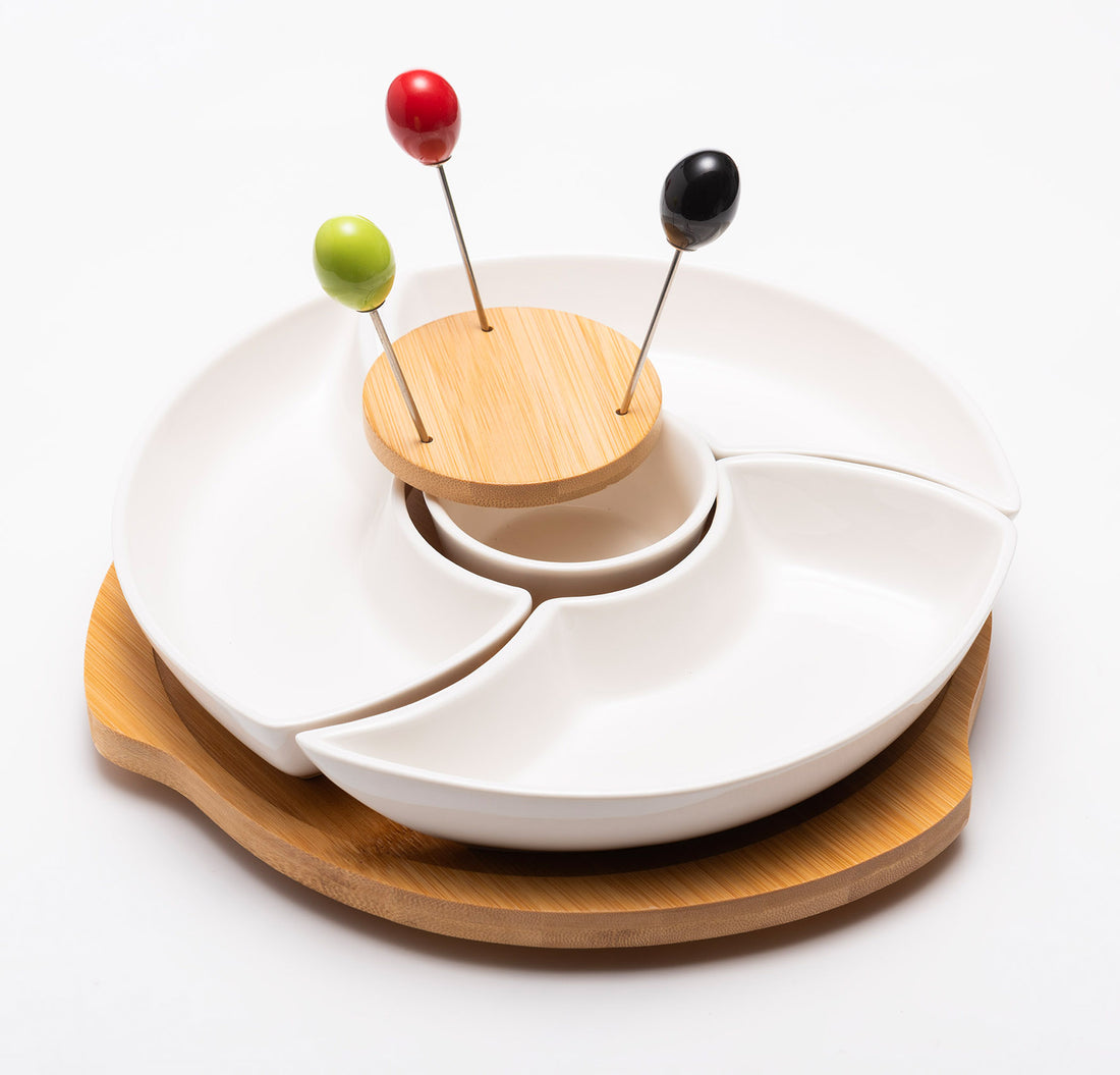 Newgrange Ceramic Dip Set Small with Turntable (Set 3)