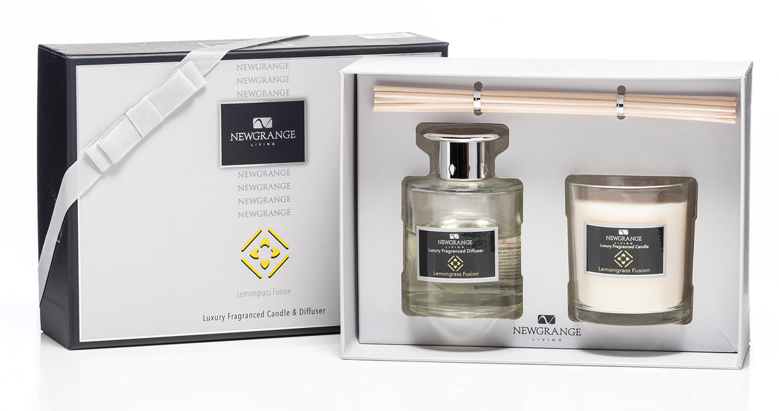 Newgrange Lemongrass Fusion Luxury Candle &amp; Diffuser Set