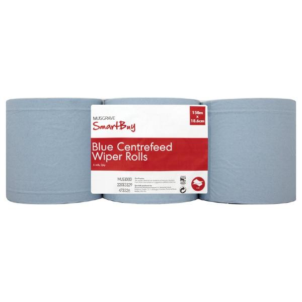 Musgrave Smartbuy Centrefeed Blue 2Ply 150M M2