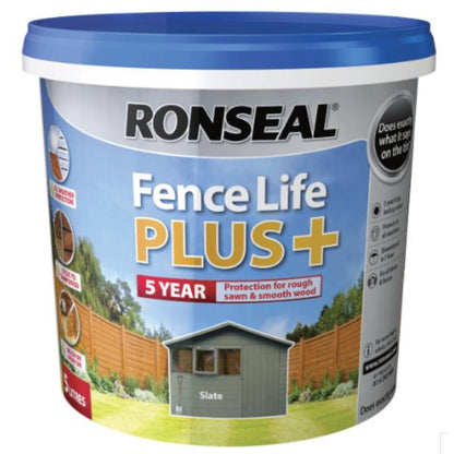 RONSEAL FENCELIFE PLUS+ 5L SLATE - SLATE