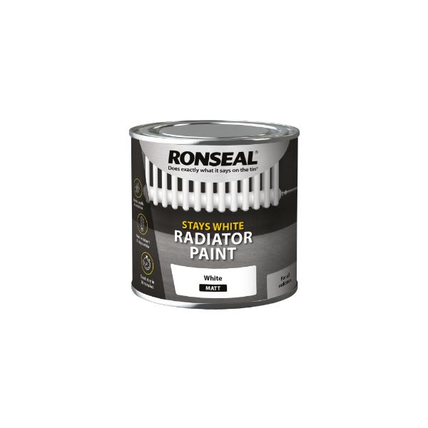 One Coat Stay White Radiator Paint Matt 250ml