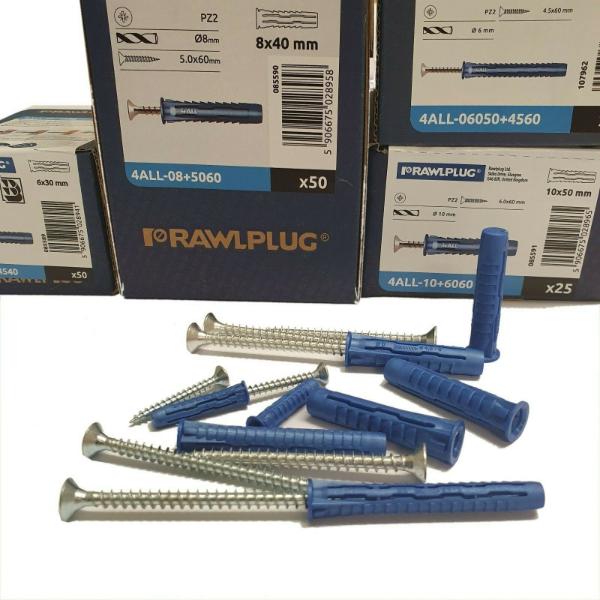 Rawl 4All  Plug 10mm+Screw (10)