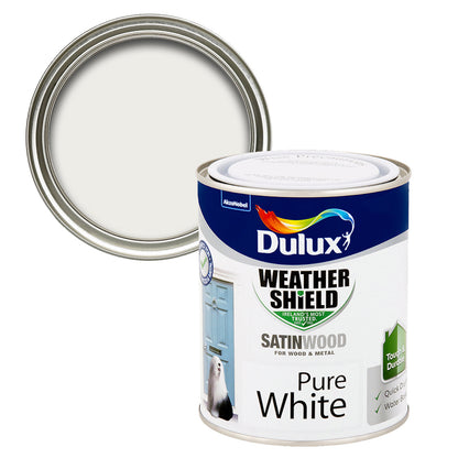 Dulux Exterior Satinwood Pure White 750Ml