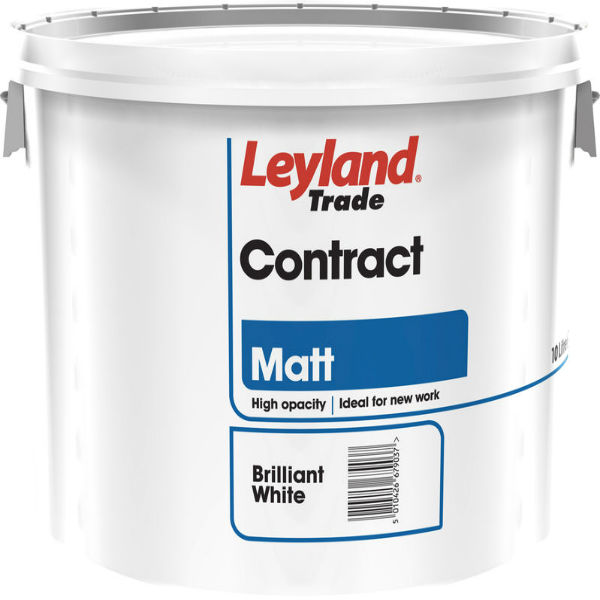Leyland Trade Matt Brilliant White Interior Emulsion Paint 10L
