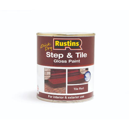 Rustins Step &amp; Tile Gloss Red Paint Quick/ Dry 500ml