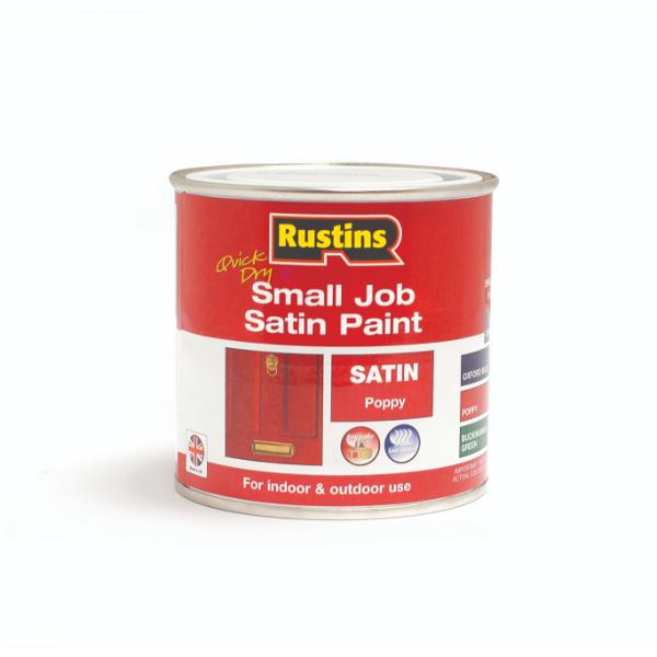 Rustins Small Jobs Poppy Satin Quick/ Dry 250ml