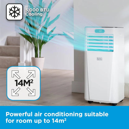 BLACK+DECKER 7K BTU Smart 3-in-1 Air Conditioner, 24hr Timer, Remote
Control