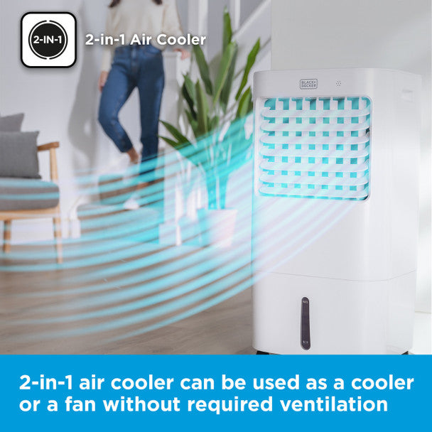 BLACK+DECKER 3-in-1 Air Cooler with 3 Speeds, 15L Water Tank,
8hr Timer, Remote Control, White