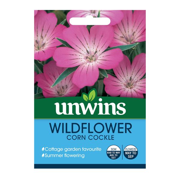 Unwins Seed Packet Wildflower Corn Cockle