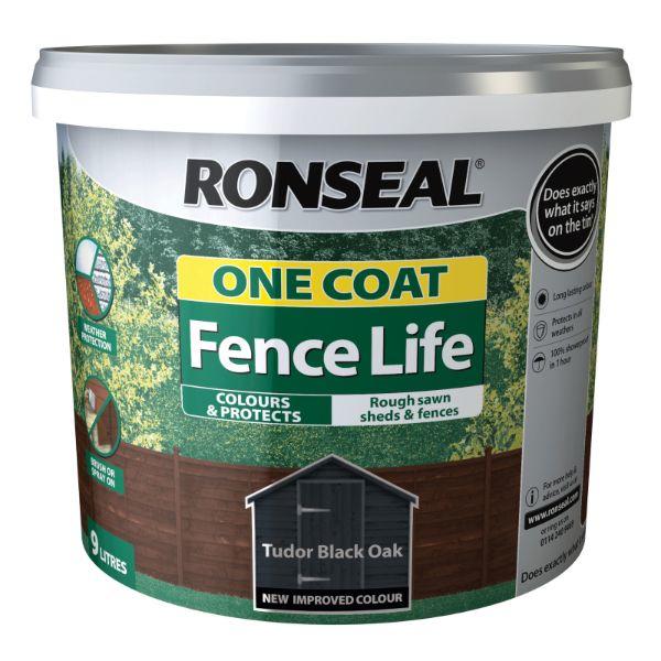 Ronseal One Coat Fencelife Tudor Black 9L