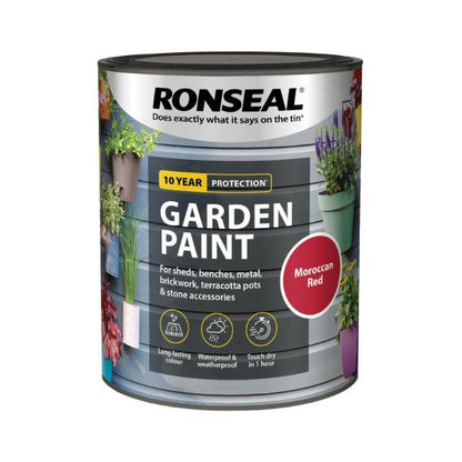 Ronseal Garden Paint Moroccan Red 750Ml