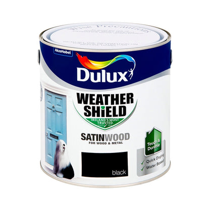 Dulux Weathershield Exterior Satin Black 2.5L