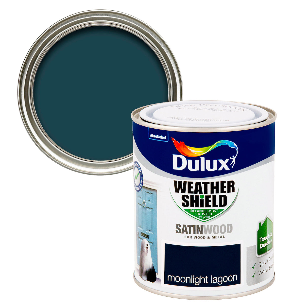 Dulux Weathershield Exterior Satin Moonlight Lagoon 750Ml