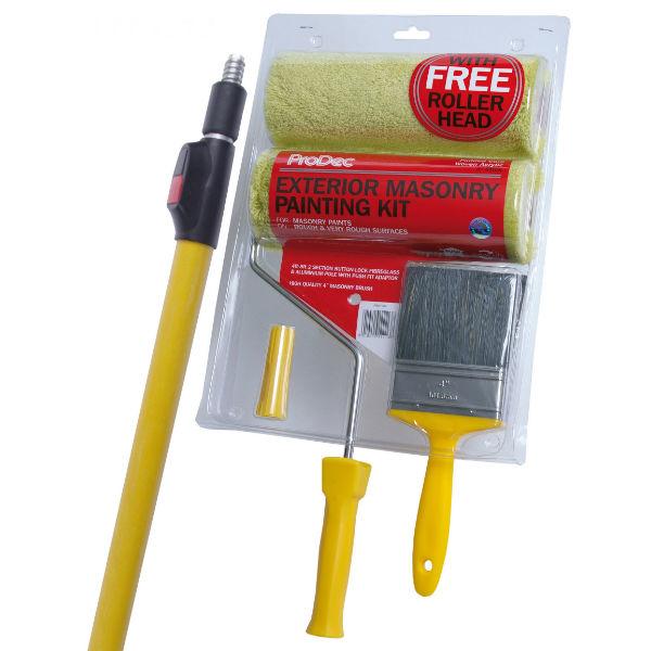 Prodec Exterior Masonry Painting Kit With Free Roller Head