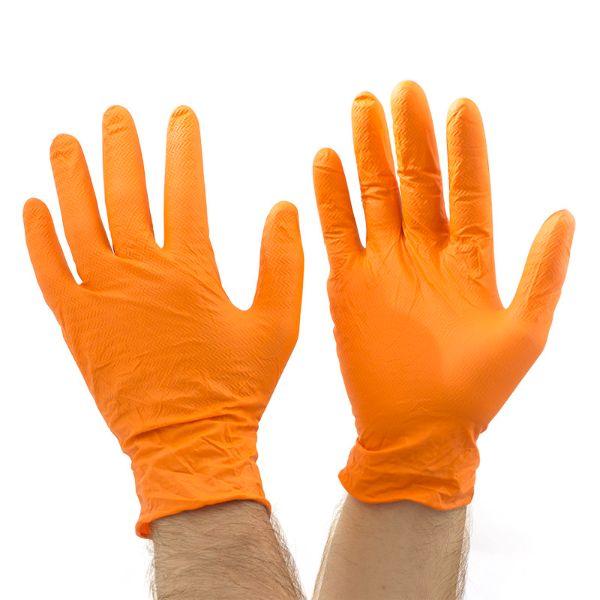Orange Gripper Nitrile Glove Xxl Box Of 100