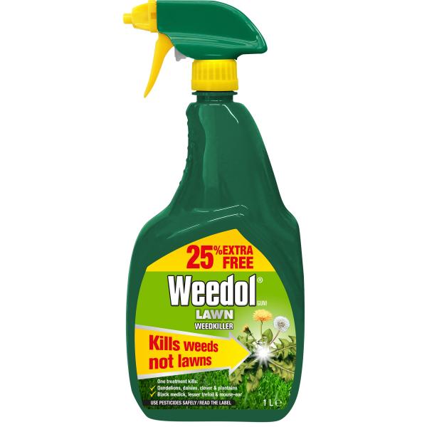Weedol Lawn Weedkiller Gun 800Ml + 25% Free