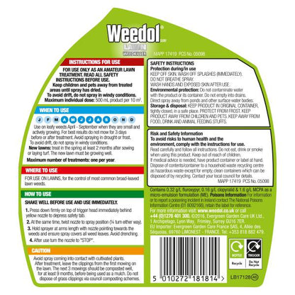 Weedol Lawn Weedkiller Gun 800Ml + 25% Free