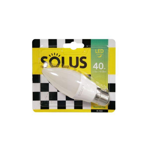 Solus 40W=6W BC SMD C35 Candle LED DIMM