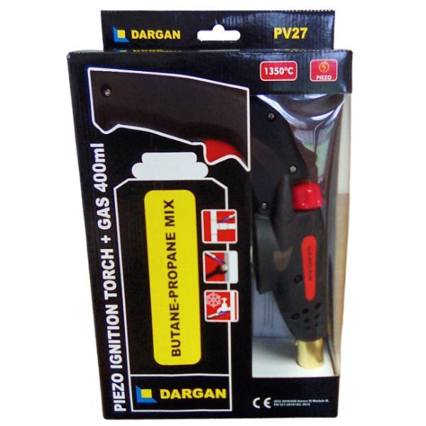 Dargan Piezo Ignition Blowtorch &amp; Refill with 210g Gas Refill
