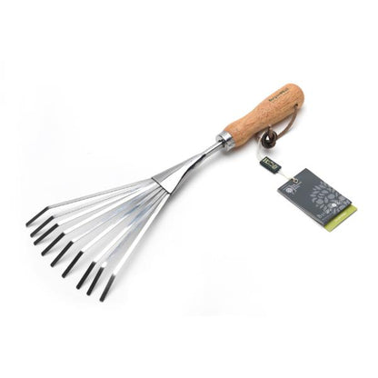 Burgon &amp; Ball RHS Stainless Steel Shrub Rake 35cm