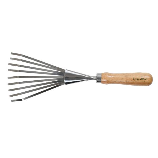 Burgon &amp; Ball RHS Stainless Steel Shrub Rake 35cm