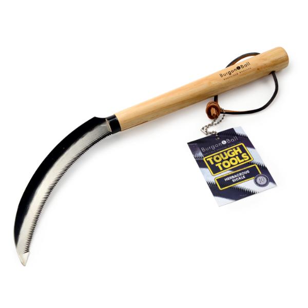Burgon &amp; Ball Tough Tools - Carbon Steel Herbaceous Sickle 34.5cm