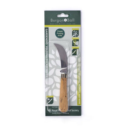 Burgon &amp; Ball RHS Classic Steel Pruning Knife 17.8cm