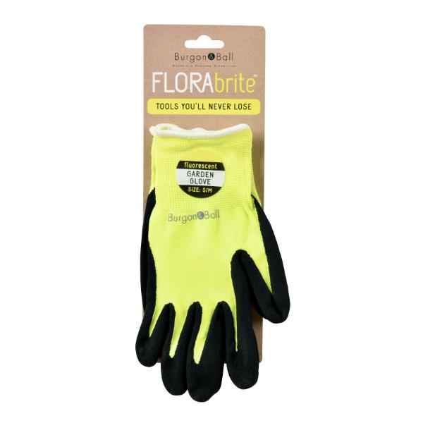 Burgon &amp; Ball Florabrite Fluorescent Garden Glove Yellow S/M