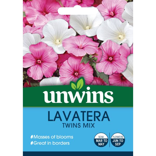 Unwins Seed Packet Lavatera Twins Mix