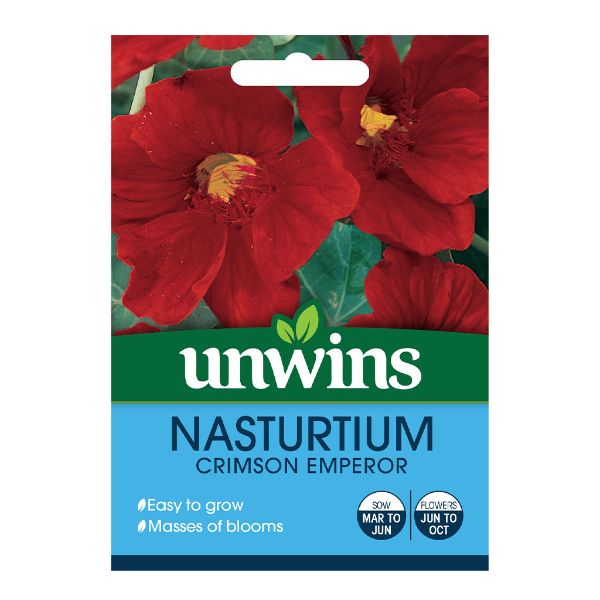 Unwins Seed Packet Nasturtium Crimson Emperor