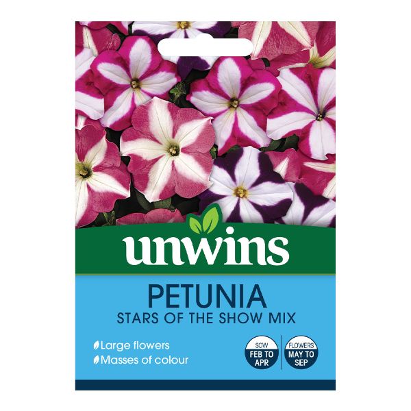 Unwins Seed Packet Petunia Stars Of The Show Mix