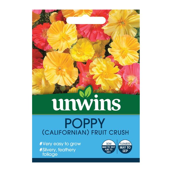 Unwins Seed Packet Poppy Californian Fruit Crush
