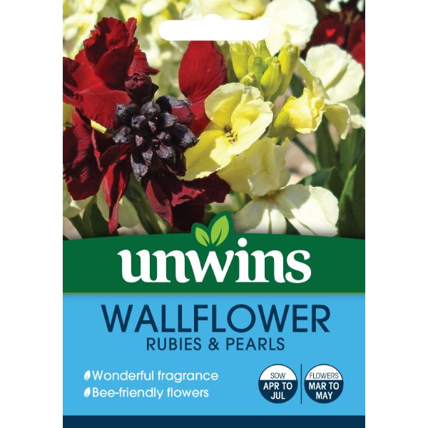 Unwins Seed Packet Wallflower Rubies &amp; Pearls