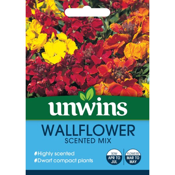 Unwins Seed Packet Wallflower Scented Mix
